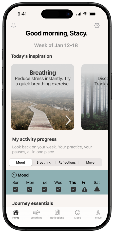 EaseUp App Interface